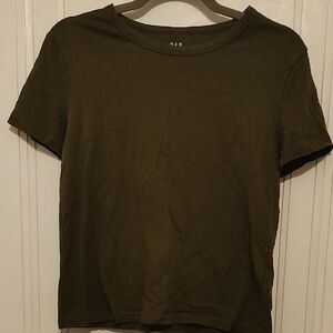 Gap Olive Green Basic Tee 100% Cotton